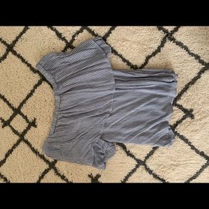 blue and white stripped top from nordstrom